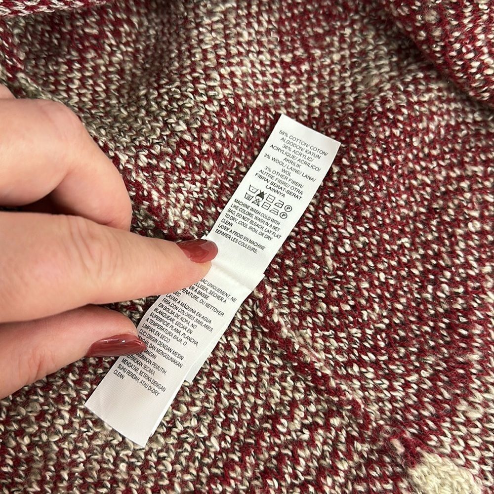 ❤️Last Chance Lucky Brand Cotton Blend Aztec Print Open Front Cardigan Size XS - Picture 8 of 11